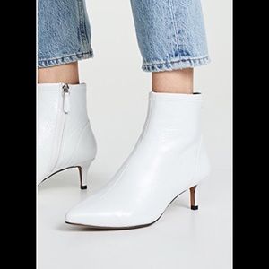 Rebecca Minkoff white leather booties